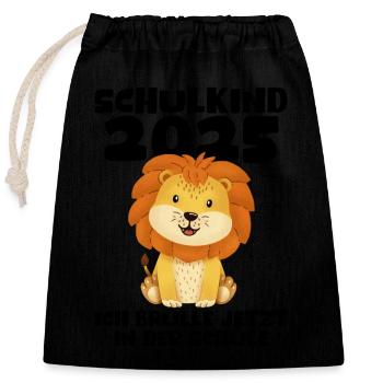 Écolier 2025 Inscription des jeunes filles à l’école 2025 Décoration - Sac cadeau en coton avec cordon (25 x 30 cm) - noir - Devant