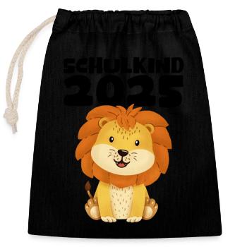 Écolier 2025 Inscription des jeunes filles à l’école 2025 Décoration - Sac cadeau en coton avec cordon (25 x 30 cm) - noir - Devant