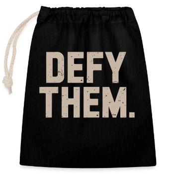 Défiez-les Résistez Ne vous conformez pas - Sac cadeau en coton avec cordon (25 x 30 cm) - noir - Devant