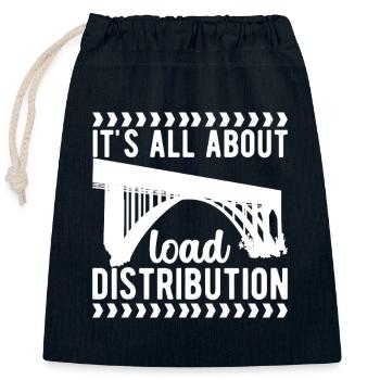 Bridge Engineer Bridge Construction - Closable cotton gift bag (25x30cm) - navy - Front