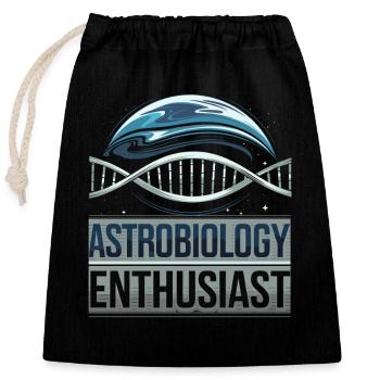 Astrobiologie Exploration spatiale Extraterrestre - Sac cadeau en coton avec cordon (25 x 30 cm) - noir - Devant