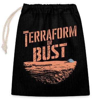 Astrobiologie Exploration spatiale Extraterrestre - Sac cadeau en coton avec cordon (25 x 30 cm) - noir - Devant