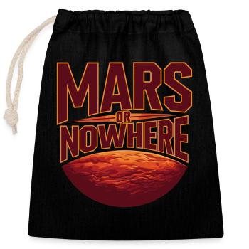 Astrobiologie Exploration spatiale Extraterrestre - Sac cadeau en coton avec cordon (25 x 30 cm) - noir - Devant