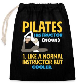 Entraîneur de Pilates Nomen Cool And Loose - Sac cadeau en coton avec cordon (25 x 30 cm) - noir - Devant