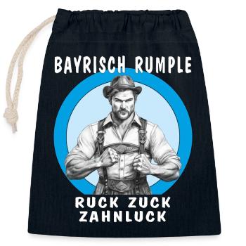 MAN BAVARIAN RUMBLE IN NO TIME AT ALL TOOTH GAP - Closable cotton gift bag (25x30cm) - navy - Front