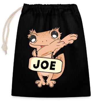 March 27 National Joe Day - Closable cotton gift bag (25x30cm) - black - Front
