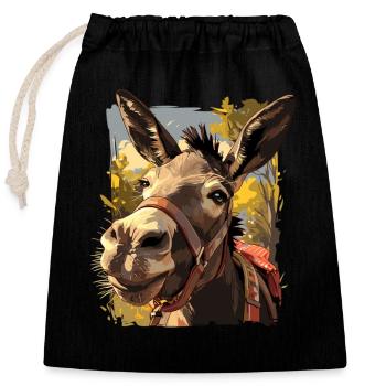 Mules Mule - Closable cotton gift bag (25x30cm) - black - Front