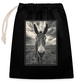 Mules Mule - Closable cotton gift bag (25x30cm) - black - Front