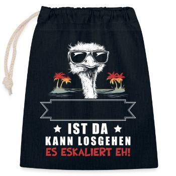 Es Eskaliert Eh! Name Personalisierbar Strauß - Verschließbarer Geschenkbeutel aus Baumwolle (25x30cm) - Navy - Vorne