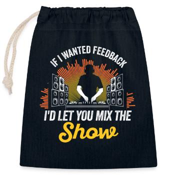 Wenn ich Feedback Sound Engineer wollte - Verschließbarer Geschenkbeutel aus Baumwolle (25x30cm) - Navy - Vorne