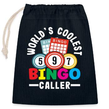 Joueur de bingo le plus cool - Sac cadeau en coton avec cordon (25 x 30 cm) - bleu marine - Devant
