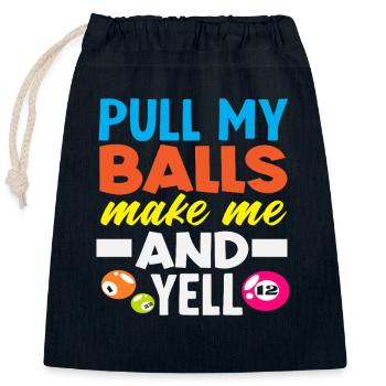 Bingo Player Funny Saying - Closable cotton gift bag (25x30cm) - navy - Front