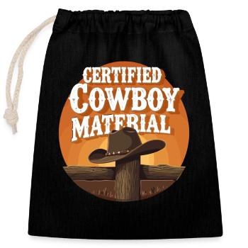 Cattle Rancher Livestock Farmer Ranching Lifestyle - Closable cotton gift bag (25x30cm) - black - Front
