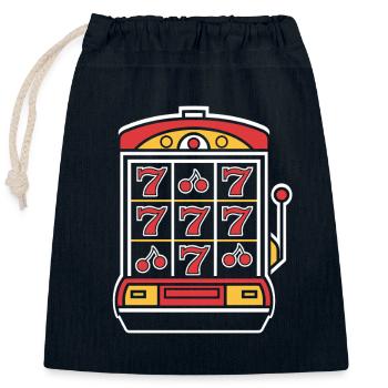 Kasino - Verschließbarer Geschenkbeutel aus Baumwolle (25x30cm) - Navy - Vorne