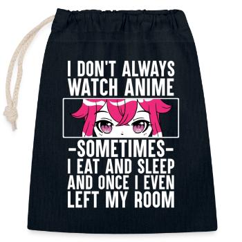 Anime Cosplay - Closable cotton gift bag (25x30cm) - navy - Front