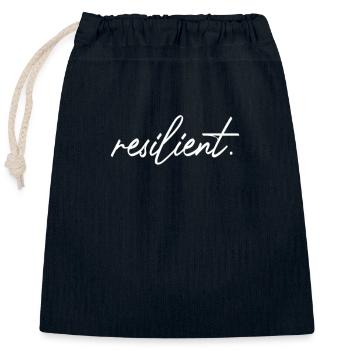 Resilient Mental Health Motivation Resilience - Closable cotton gift bag (25x30cm) - navy - Front