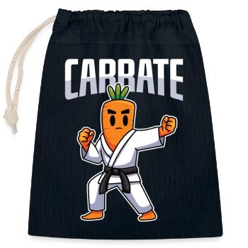 Kampfsport Kampfkunst Karotte Möhre Karate - Verschließbarer Geschenkbeutel aus Baumwolle (25x30cm) - Navy - Vorne