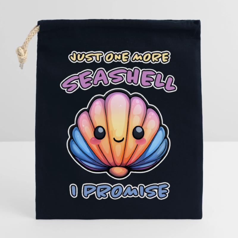 Seashells Beach Shells Shell Collector Gift Closable cotton gift bag (25x30cm)
