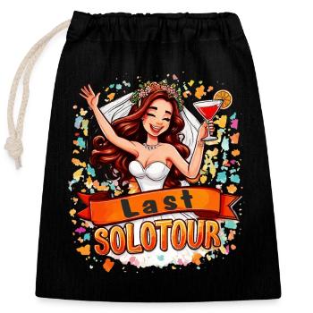 Braut Last SOLOTOUR.png - Verschließbarer Geschenkbeutel aus Baumwolle (25x30cm) - Schwarz - Vorne