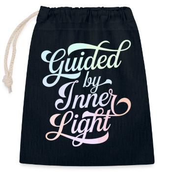 Von Innerem Licht Geleitet Inspirierende - Verschließbarer Geschenkbeutel aus Baumwolle (25x30cm) - Navy - Vorne