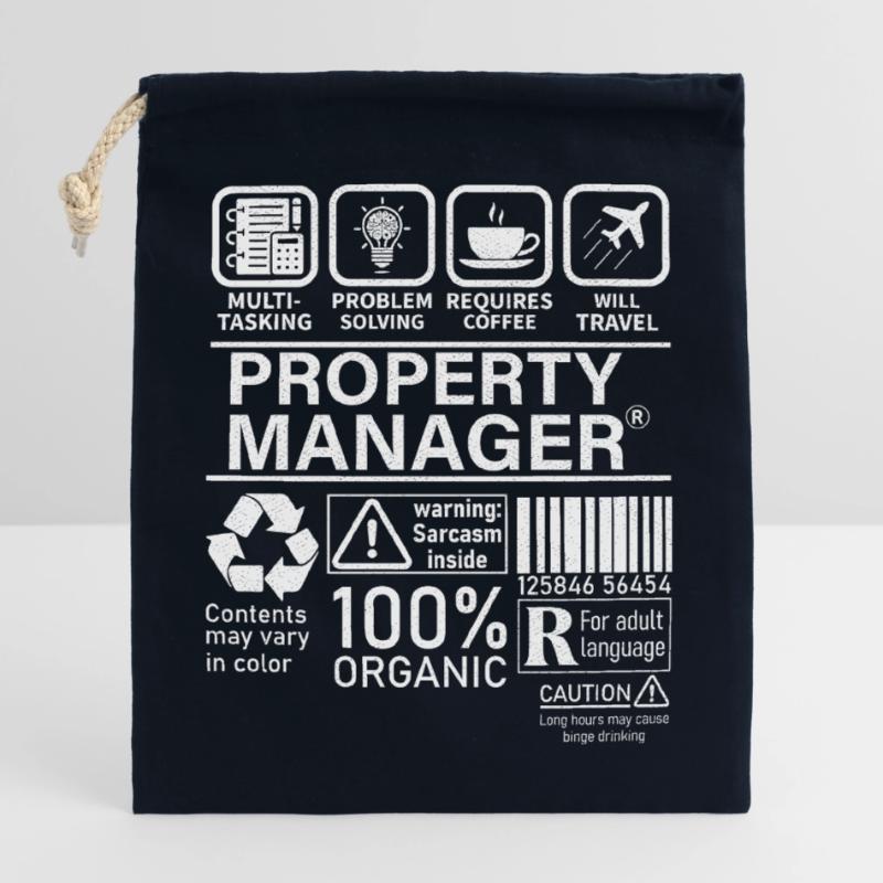 property manager multi tasking problem solving Verschließbarer Geschenkbeutel aus Baumwolle (25x30cm)