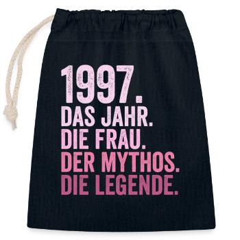 1997 Jahr Frau Mythos Legende Geburtstag - Verschließbarer Geschenkbeutel aus Baumwolle (25x30cm) - Navy - Vorne