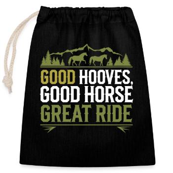 Farrier Horse Huf Care Specialist Horseshoe - Verschließbarer Geschenkbeutel aus Baumwolle (25x30cm) - Schwarz - Vorne