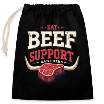 Cattle Rancher Livestock Farmer Ranching Lifestyle - Closable cotton gift bag (25x30cm) - black - Front