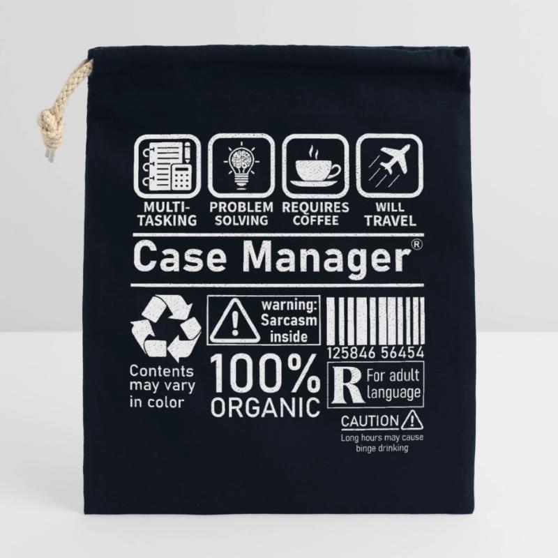 Case Manager multi tasking problem solving Verschließbarer Geschenkbeutel aus Baumwolle (25x30cm)