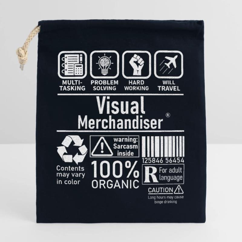 Visual Merchandiser multi tasking problem solving Verschließbarer Geschenkbeutel aus Baumwolle (25x30cm)