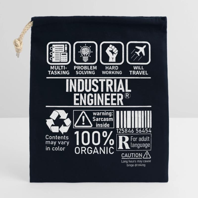 Industrial Engineer multi tasking problem solving Verschließbarer Geschenkbeutel aus Baumwolle (25x30cm)