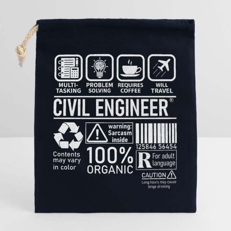 Civil Engineer multi tasking problem solving Verschließbarer Geschenkbeutel aus Baumwolle (25x30cm)