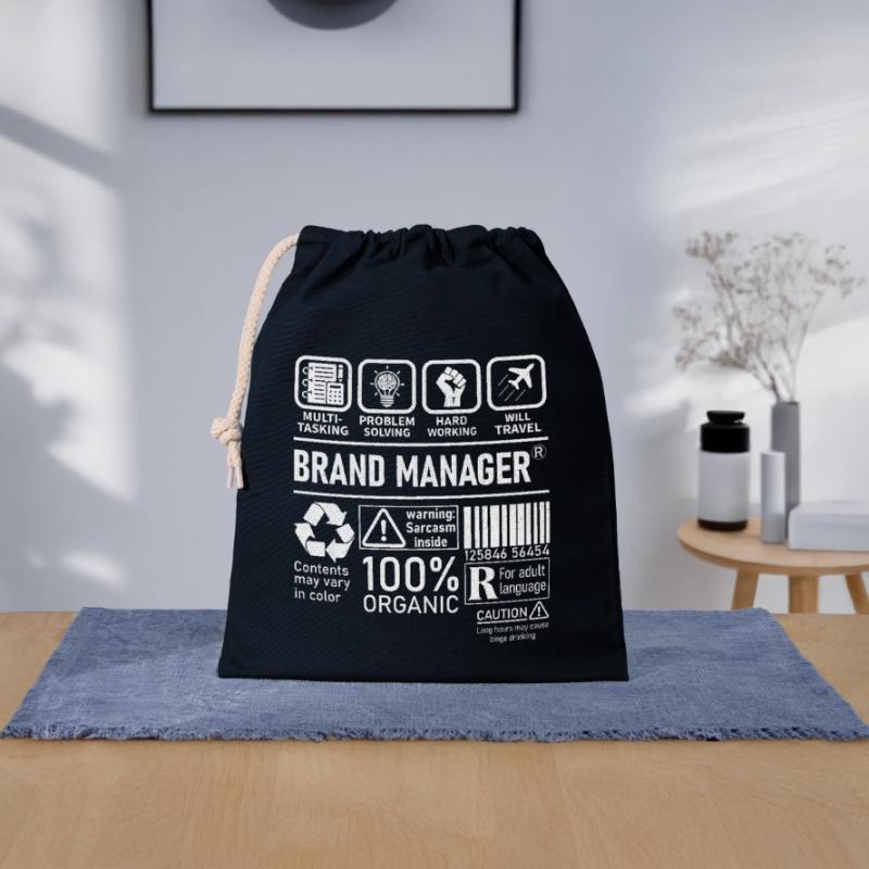 Brand Manager multi tasking problem solving Sacchetto regalo richiudibile in cotone (25x30 cm)