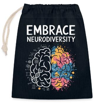 Embrace Neurodiversity Autism Awareness Men Women - Verschließbarer Geschenkbeutel aus Baumwolle (25x30cm) - Navy - Vorne