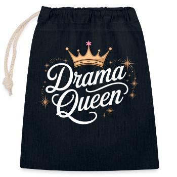 Drama Queen Queen Princess Self Worth Women - Closable cotton gift bag (25x30cm) - navy - Front