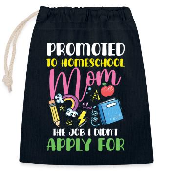 Befördert Zur Homeschool-Mama Die Aufgabe Die Ich - Verschließbarer Geschenkbeutel aus Baumwolle (25x30cm) - Navy - Vorne