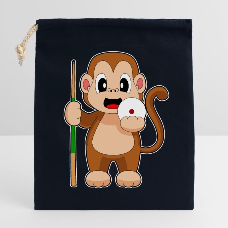 Queue de billard Monkey Sac cadeau en coton avec cordon (25 x 30 cm)