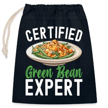 Green Bean Casserole - Closable cotton gift bag (25x30cm) - navy - Front