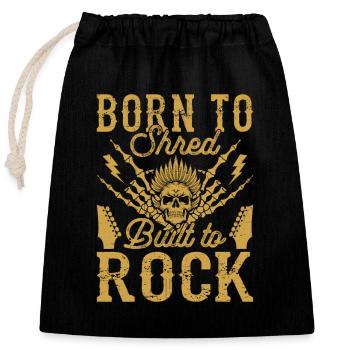 Rock And Roll - Verschließbarer Geschenkbeutel aus Baumwolle (25x30cm) - Schwarz - Vorne