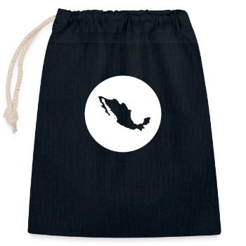 Mexique Mexique Carte Mexicains Mexicains - Sac cadeau en coton avec cordon (25 x 30 cm) - bleu marine - Devant