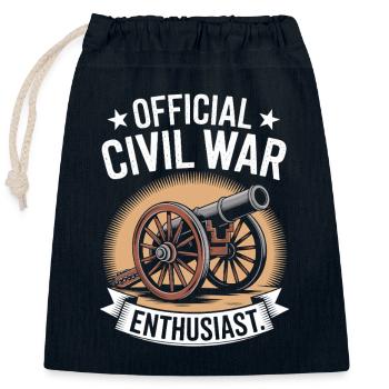 Civil War Enthusiast U.S. Civil War - Closable cotton gift bag (25x30cm) - navy - Front