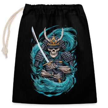 Ghostly Samurai Warrior - Closable cotton gift bag (25x30cm) - black - Front