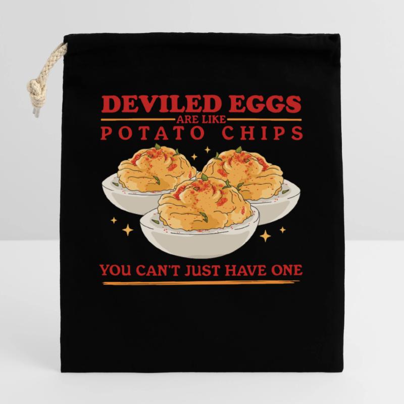 Stuffed Eggs Deviled Eggs Gifts Closable cotton gift bag (25x30cm)