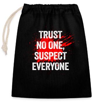 Murder Mystery Dinner Fun Night - Closable cotton gift bag (25x30cm) - black - Front