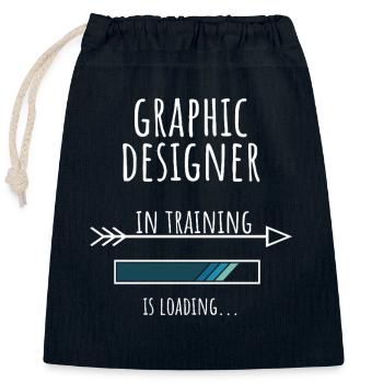 Graphic Designer in Ausbildung Beruf Geschenk - Verschließbarer Geschenkbeutel aus Baumwolle (25x30cm) - Navy - Vorne