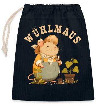 Garten Wühlmaus Hobbygärtnerin Gärtnerin Geschenk - Verschließbarer Geschenkbeutel aus Baumwolle (25x30cm) - Navy - Vorne