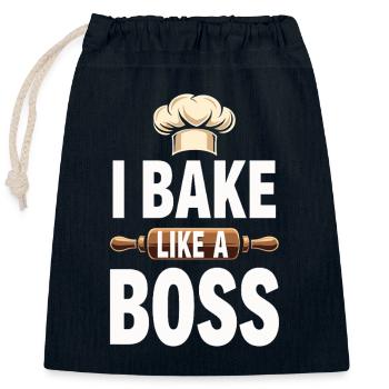 Junior Baking Kandidat Junger Koch Backen - Verschließbarer Geschenkbeutel aus Baumwolle (25x30cm) - Navy - Vorne