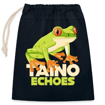 Taíno spiegelt den Stolz seiner karibischen Abstammung wider - Verschließbarer Geschenkbeutel aus Baumwolle (25x30cm) - Navy - Vorne