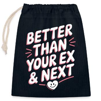 Better Than Your Ex & Next Trennung Single Party - Verschließbarer Geschenkbeutel aus Baumwolle (25x30cm) - Navy - Vorne