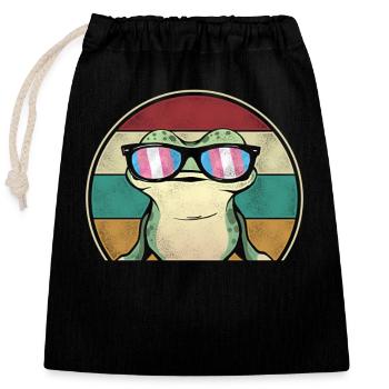 Transgender Trans LGBT Pride - Closable cotton gift bag (25x30cm) - black - Front